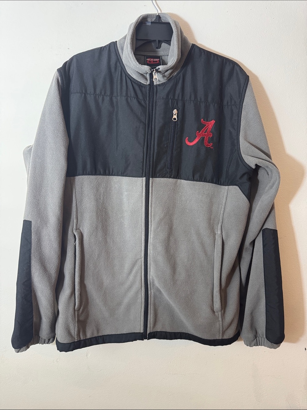 Colosseum Alabama Crimson Tide Jacket Mens Size XL BlackGray Colorblock Knit